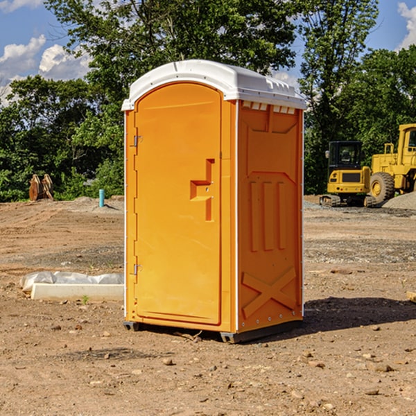 how often are the porta potties cleaned and serviced during a rental period in Lake Holcombe